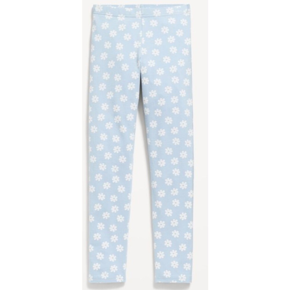 Girl's Large 10/12 Leggings Old Navy Blue Daisy Built in tough Full length